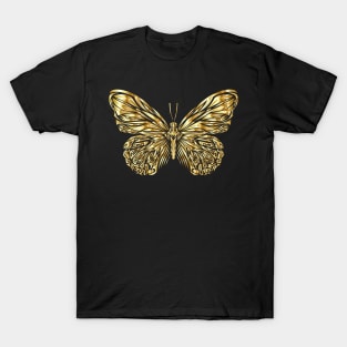 Ornate Golden Butterfly T-Shirt